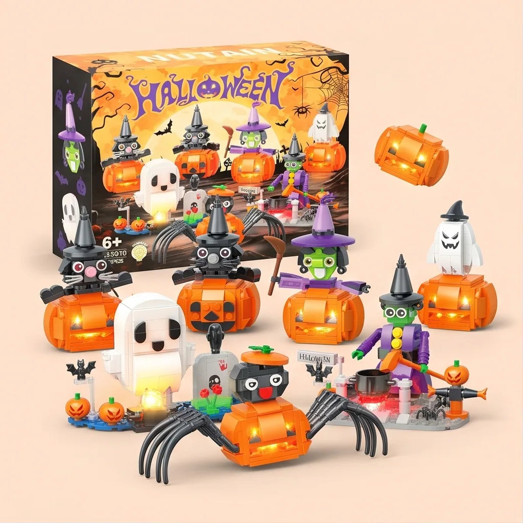 Halloween Pumpkin LED Building Set