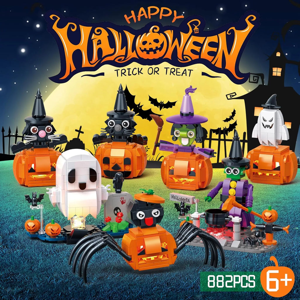 Halloween Pumpkin LED Building Set