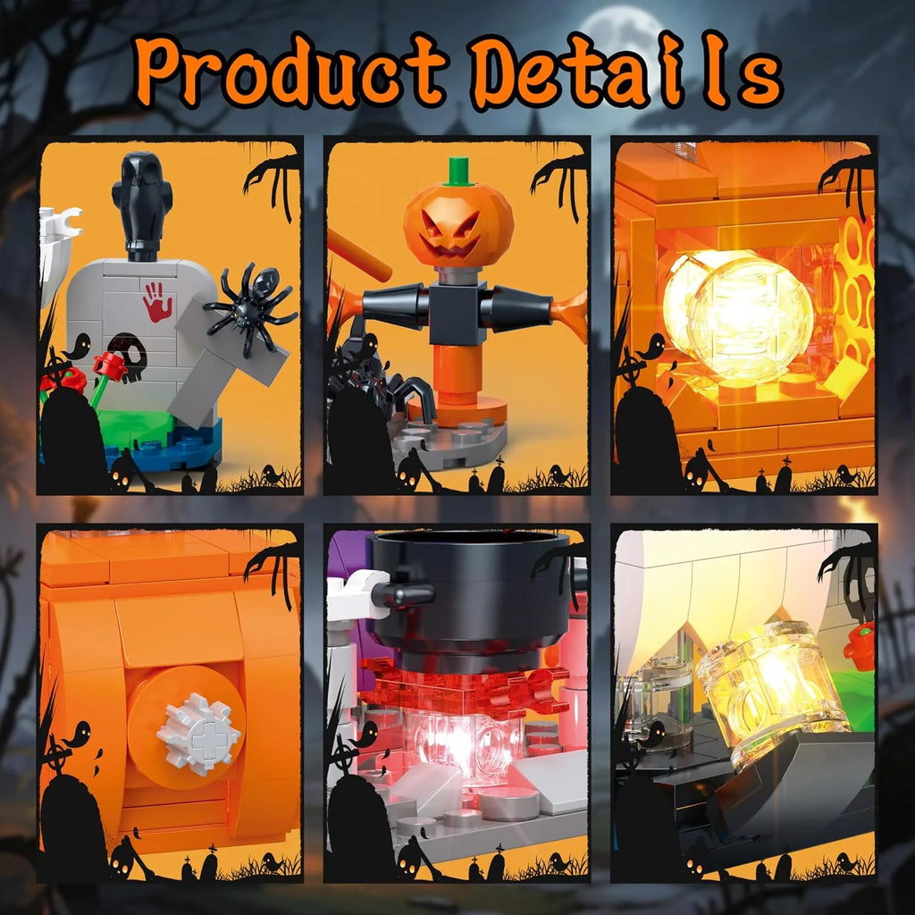 Halloween Pumpkin LED Building Set