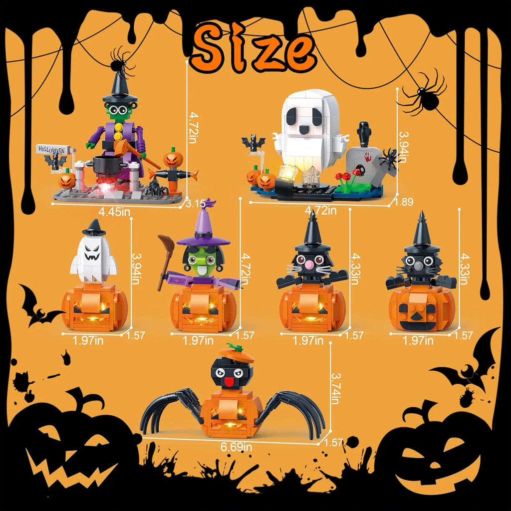 Halloween Pumpkin LED Building Set